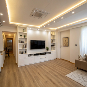 salón de pladur blanco